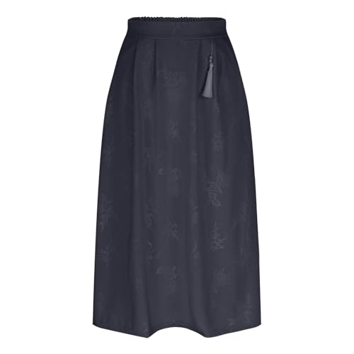 Floral Print Loose Fit Skirt for Women Maxi Long Midi Knee High Modest High Cut Skirt Women 2025 Trendy Y2K3