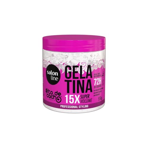 Salon Line, Gelatina Capilar, #TodeCacho, Super Volume, Vegano - Para Cabelos Ondulados, Cacheados e Crespos, 550 g