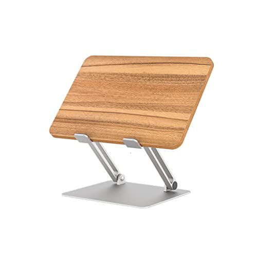 Soporte de madera para portátil elevable y plegable con base ventilada 2