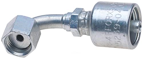 Female Flat-Face O-Ring Swivel - 90 Bent Tube (MegaCrimp)