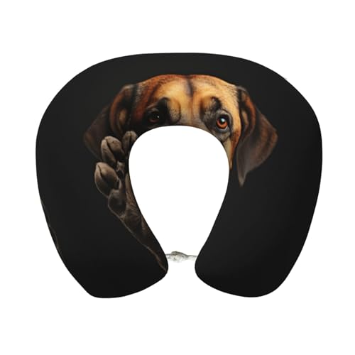 Almohada de viaje de espuma viscoelástica negra miniatura 1