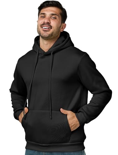 Mens Hoodies Pullover Casual Long Sleeve Drawstring Athletic Hooded Sweatshirt with Pockets2