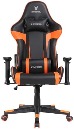 Oversteel - ULTIMET Professional Gaming Chair, Leatherette, 2D Armrests, Height adjustable, 180° Reclining Backrest, Class 3 Gas Spring, Up to 120Kg, Colour Orange