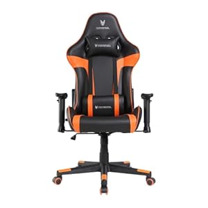 Oversteel – ULTIMET Professionele Gaming Stoel Kunstleer, 2D Armleuningen, In Hoogte Verstelbaar, Rugleuning 180º, Gaszuiger Klasse 3, Tot 120kg, Oranje