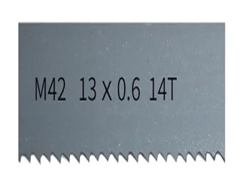 Hojas de sierra de cinta bimetálicas M42 de 1/2', 1300-2930 x 13 mm, 6/14 dientes por pulgada, for cortar madera dura y metal.(14Tpi,Length 2930mm)