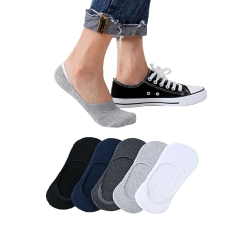 Kit com 05 Pares De Meias Masculina Cano Curto Invisível Sapatênis Em Algodão (Colors)
