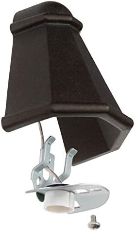 Miniatura 3 de DEKOR Luz LED de riel de cubierta de lágrima para postes de valla, iluminación de pared al aire libre de bajo voltaje (negro de metal antiguo)