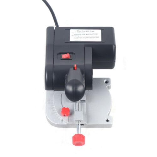 Mini sega da 4500 giri/min – 45° troncatrice regolabile con fodera regolabile troncatrice in acciaio, lama circolare in metallo, vetro, ferro, alluminio, 185 x 135 x 150 mm