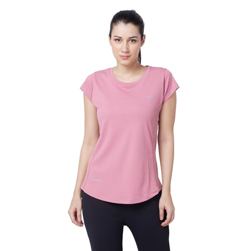 Image of berge' Ladies Polyester Dry Fit Western Shirts & Tshirts for Women, Quick Drying & Breathable Fabric, Gym Wear Tees & Workout Tops|Half Sleeve T-Shirt|Running Tshirts for Women