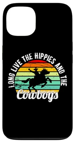 Long Live Hippies Cowboy Vintage Country Western Rodeo Caballo Carcasa para iPhone 13