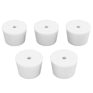 Stonylab Silikonstopfen 5er-Pack mit Loch