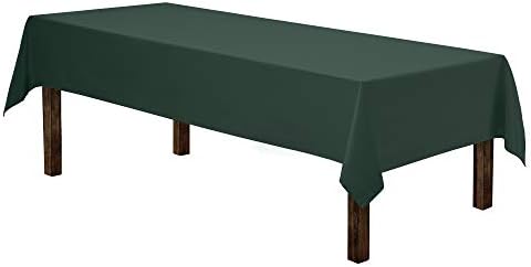 Gee Di Moda Rectangle Tablecloth - 60 x 102 Inch | Hunter Green Rectangular Table Cloth for 6 Foot Table in Washable Polyester | Great for Buffet Table, Parties, Holiday Dinner, Wedding & Baby Shower