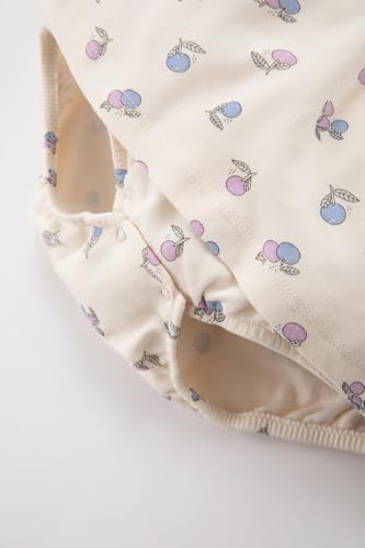 Kız Bebek Desenli Uzun Kollu Tulum Külotlu Çorap 2'li Tulum B0753a523au Ekru-ER134 - Görsel 6