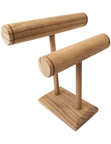 Coco Papaya Présentoir a bracelets et montres 2 joncs en bois massif brut