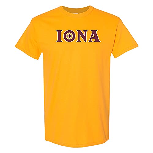 UGP Campus Apparel AS1121 - Iona Gaels Secondary Logo T Shirt - X-Large - Gold