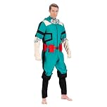 Chaks - Deku Costume Men's Official My Hero Academia Outfit, Izuku Midoriya Jumpsuit with Accessories for Carnival and Comic Con