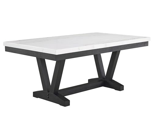 Xefinic Enhance Dining Experience with Rectangular Dining Table, Genuine Marble