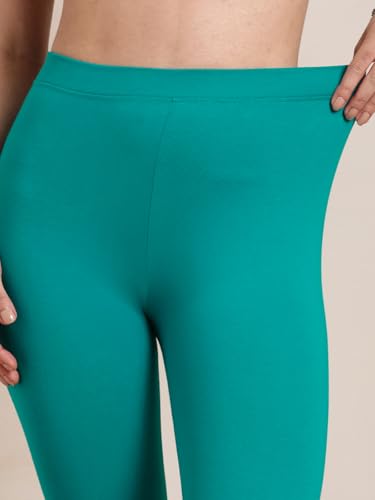 Image of TWIN BIRDS Super Stretchable Cotton Elasthane Fabric Ankle Length Leggings for Women