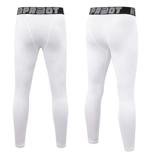 HYCOPROT Boys' Compression Pants Youth Leggings Tights Kids Athletic Sports Base Layer for Running Football Basketball3