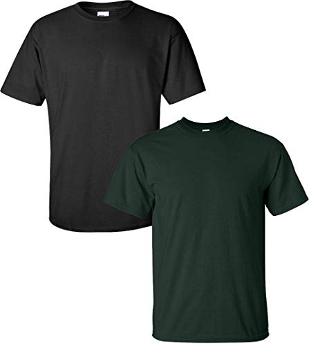 T-shirt en coton Gildan G2000 pour le sport et le quotidien lot de 2 noir L