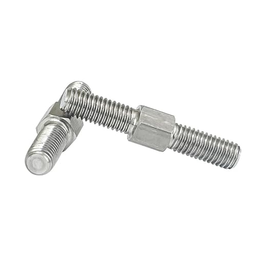 Perno prisionero, 1-2 piezas, acero inoxidable 304, perno con dientes hexagonales exteriores, conversión izquierda y derecha, de varilla roscada doble extremo, M3, M4, M5, M6, M8, M10-M16(M3x50 2 Pcs)