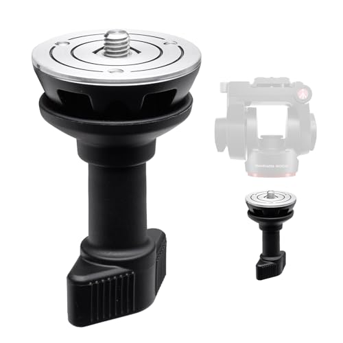 Adaptador de semiesfera 60mm de palanca corta para trípodes de vídeo y rótulas planas