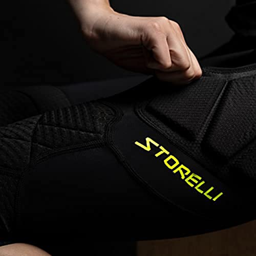 Storelli BodyShield 3/4 Goalkeeper Leggings 2, High-Impact Protection, Sweat-Wicking UV-Resistant Athletic Bottoms for Soccer4