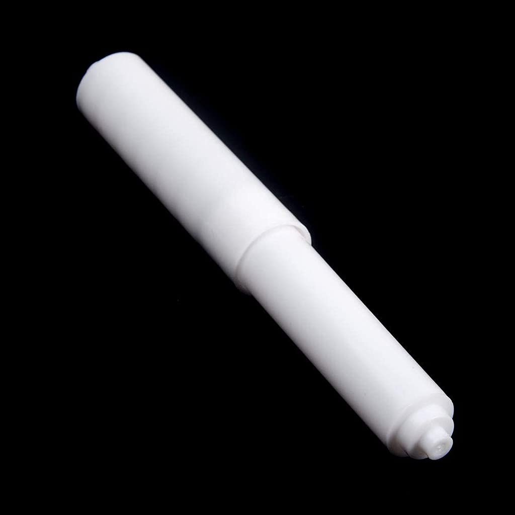 Wiederverwendbarer Kunststoff-Toilettenpapierhalter, Gefedert | Universell Für Die Meisten Haushalte, Verstellbar (10–15,5 Cm), Einfach Zu Installieren – Weiß