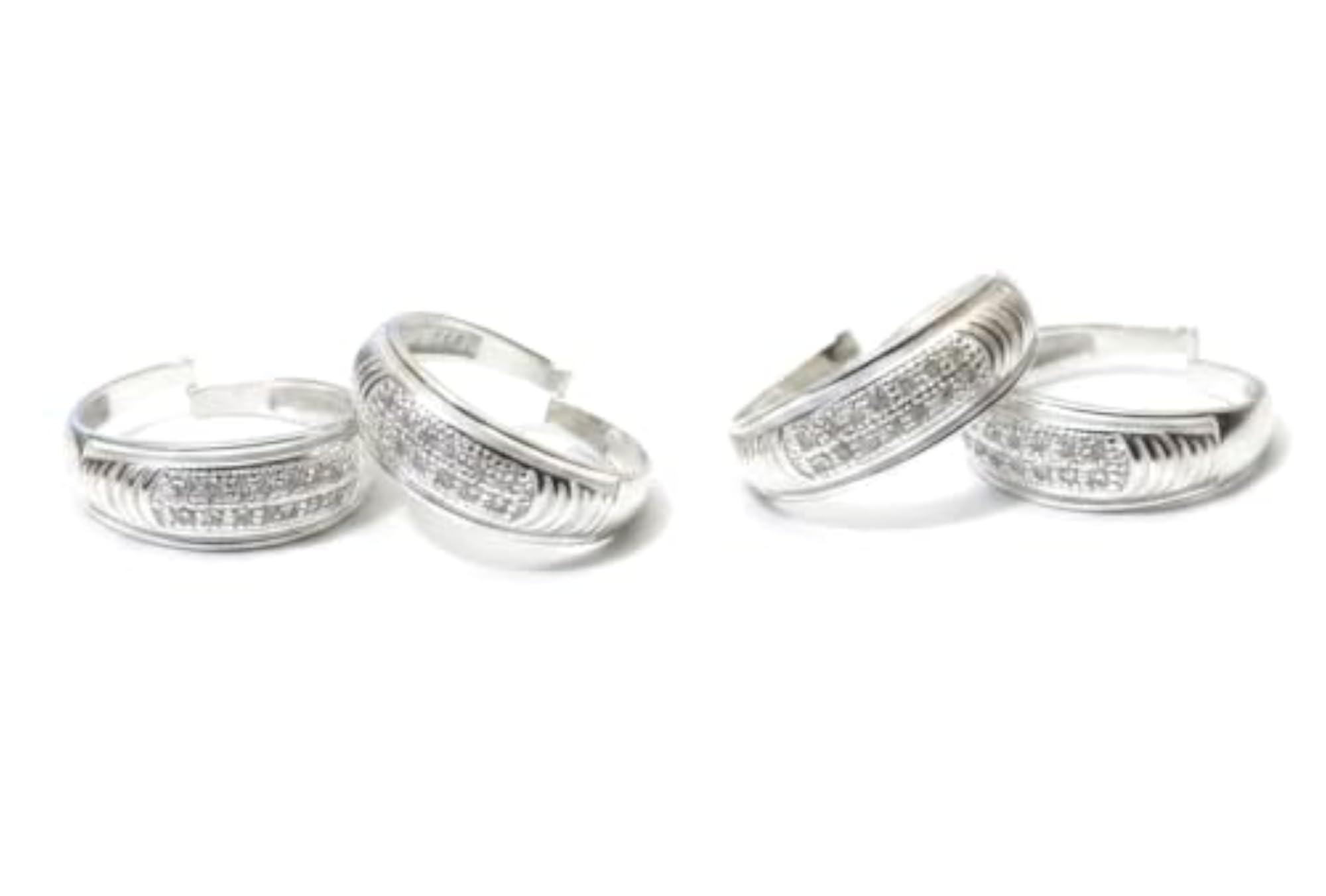 Women's 92.5 Silver Adjustable Toe Ring, Chandi Ki Bichhiya