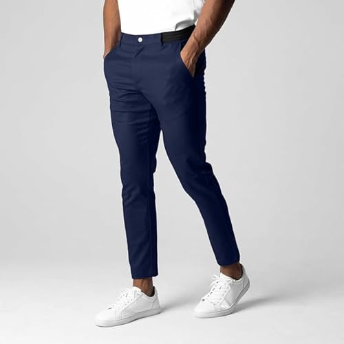 Men Classic Comfy Fake Cotton Pants High Waist Drawstring Breathable Trouser Fall Adjustable Loose Casual Long Pant2