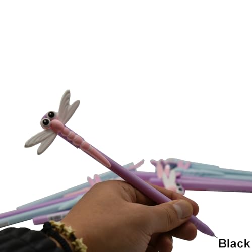 Maydahui 10 bolígrafos gel roller libélula simulación miniatura 5