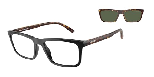 Image of ARNETTE mens An4333 Hypno 2.0 With Sun Clip-ons Rectangular Prescription Eyewear Frames