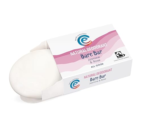 Earth Conscious Bare Bar Natural Deodorant - Jasmine & Rose 90g - Earth Conscious