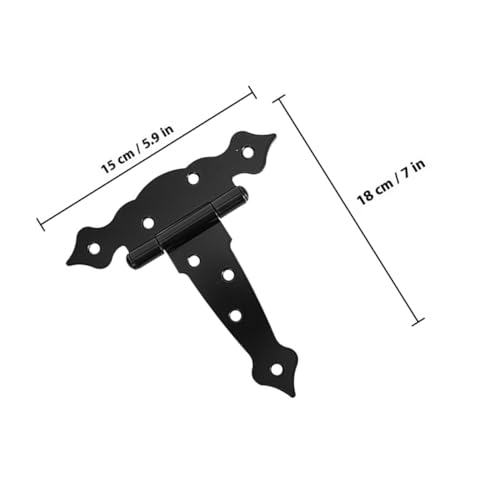 DONFAMDS 2個 重型ドアヒンジ 鉄製耐久性 木製フェンス門用 型納屋扉対応 防錆コーティング済み 支柱付きゲートキット用