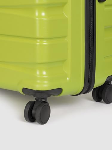 Image of Teakwood 76 CM Unisex Trolley Bag for Travel, Hard Cabin Trolley Large Travel Suitcase Bag, Lock System 360 Degree 8 Rotating Wheels (76 CM, Lime Green)