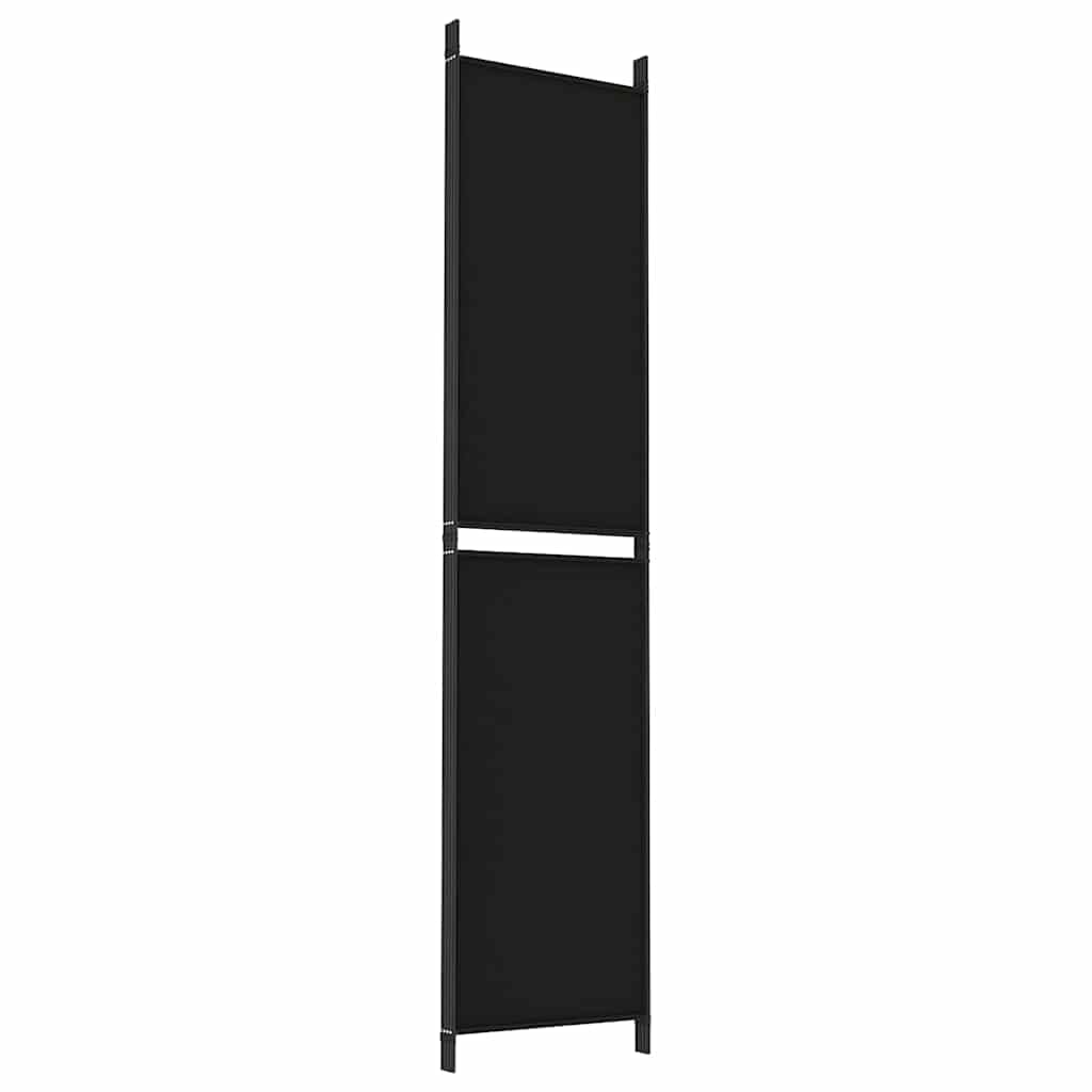 Paravent 4 pièces - Noir - 200 x 220 cm - Tissu - Pliable - Brise-vue - Pour salon, chambre à coucher, bureau, balcon, cloison de séparation, intérieur et extérieur