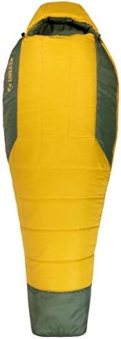 Klymit Wild Aspen Lightweight Mummy Sleeping Bag, Cold Weather Sleeping Bag for Camping, Hiking, and Backpacking,Yellow