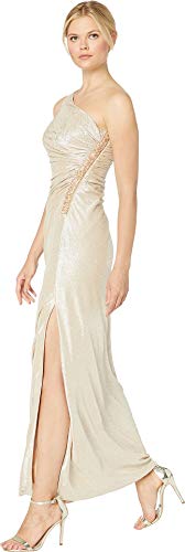 Image of Calvin Klein Women's One Shoulder Ruched Gown