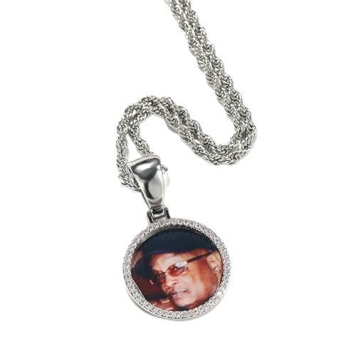 [�����ȓX] Top Icy DIY�J�X�^�}�C�Y���E���h�_�C�������h�t�H�g�y���_���g�^�J�S�[���h���b�L�L���[�r�b�N�W���R�j�A�t�@�~���[�ʐ^�l�b�N���X