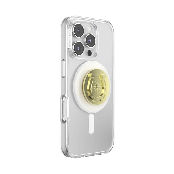 PopSockets Agarre de teléfono para MagSafe, Soporte magnético, Howdy Glam | Extraíble, para Kindle/Android/iPhone, con imán, dorado, occidental, bohemio, estético
