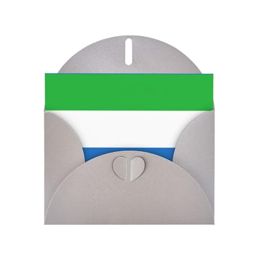 DUWAA Business-Grußkarten mit Sierra Leone-Flagge, für K&en & K&en, Erwachsene, Mitarbeiter, Urlaubsgruß, 10,2 x 15,2 cm
