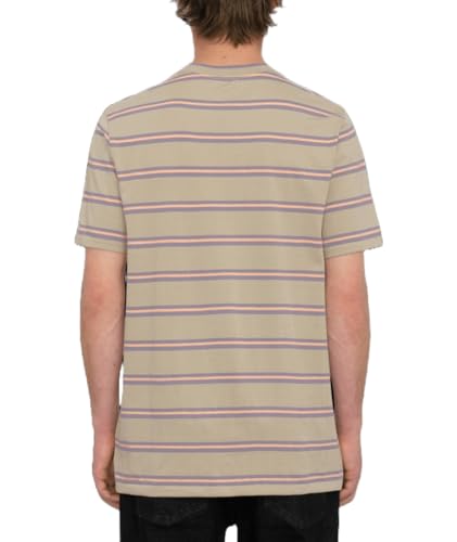 T-shirt Volcom col rond coupe regular teinte sable pour homme - 2