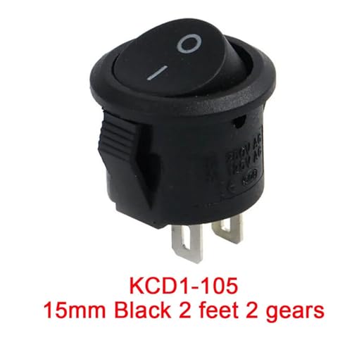 Interrupteur circulaire KCD1-105 à bascule 2/3 broches avec voyant x10