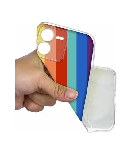 Image of Rainbow Colors Design Printed Silicon Soft TPU Back Case Cover for iQOO Z9 5G
