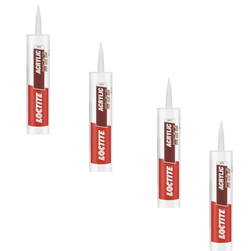 Image of Loctite Acrylic sealant(White)|Silicone sealant| Ideal for crack &joint filling in glass,wood,ceramic,stone,marble etc|Dries in 30 mins| Effectively locks out air,dust and insects| 280ml x Pack of 2