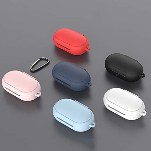 Hemobllo Compatible for Samsung Galaxy Buds Plus Earphone Box Silicone Case Protective Compact Earbuds Case for Women Men 2 Pcs (Black+White)