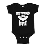 The Shirt Den Mommy's Little Bat Baby Bodysuit One Piece NB Black Metal Baby Gift