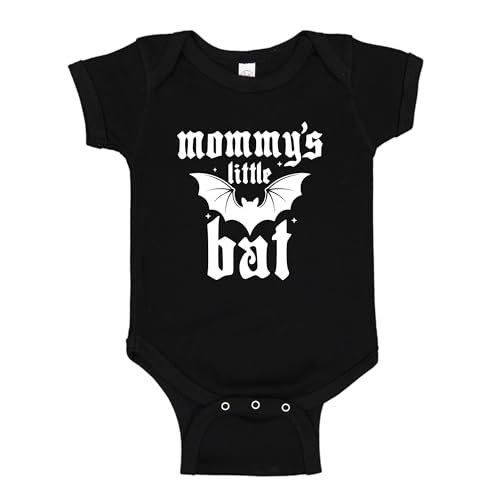 The Shirt Den Mommy's Little Bat Baby Bodysuit One Piece NB Black Metal Baby Gift