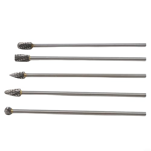 Set de 5 fresas de carburo de 100mm doble corte miniatura 5