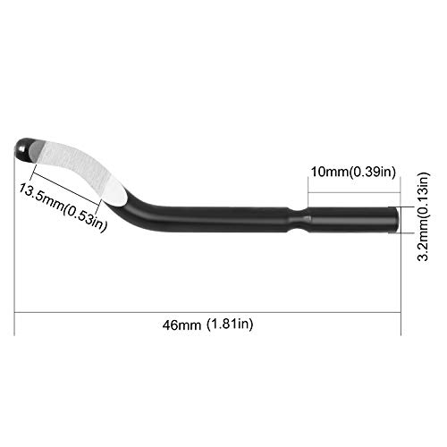 Deburring Tool Set with 10 High-Speed Steel BS1010 Blades – Askwhy Rotary Burr Removal Tool for Metal, Plastic, 3D Prints, PVC Tubes – Efficient Deburrer for Aluminum, Copper, and More (Black)